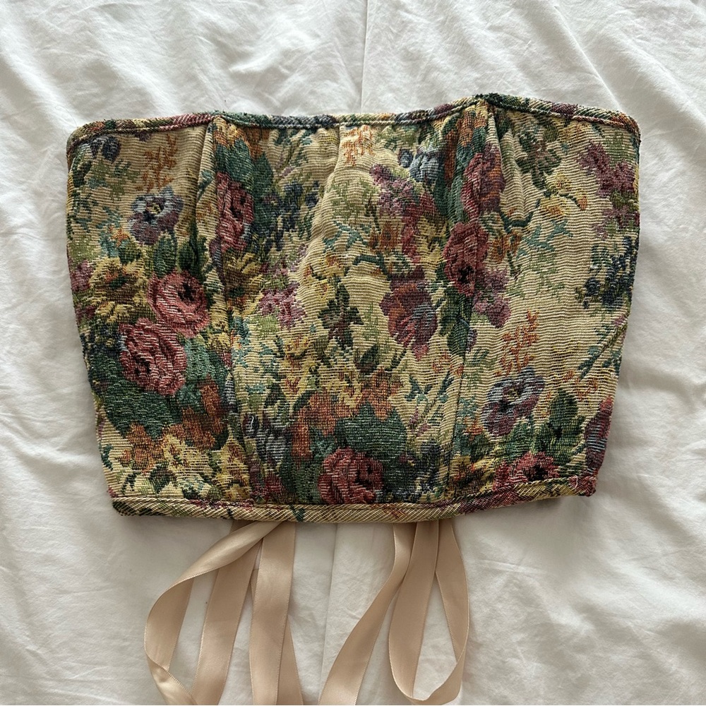 Corset top with tie back